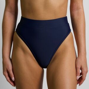 Chloe Navy High-Waisted Bikini Bottom